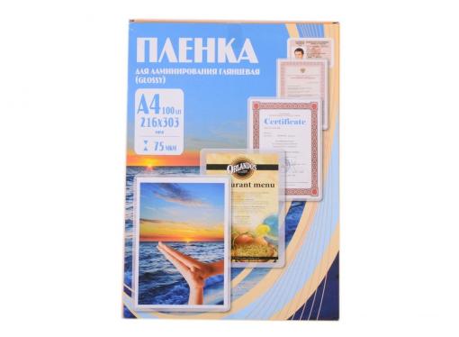 Плёнка для ламинирования Office Kit A4 (PLP10023) 216х303 мм, 75 мкм, глянцевая, 100 шт.