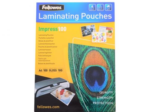 Плёнка для ламинирования Fellowes A4 (53511) 216x303 мм, 100 мкм, глянцевая, 100 шт.