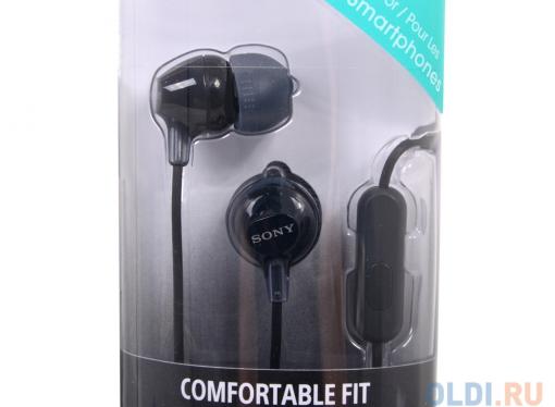 Гарнитура SONY MDR-EX15APB вкладыши, цвет черный