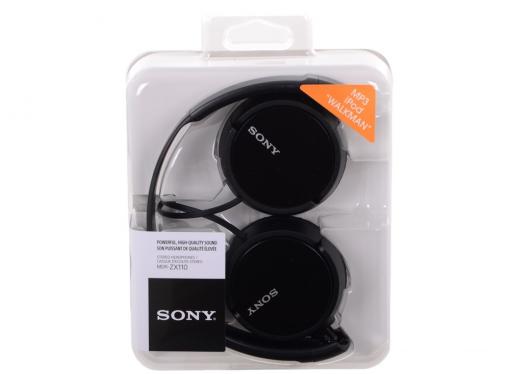 Наушники SONY MDR-ZX110B накладные, цвет черный