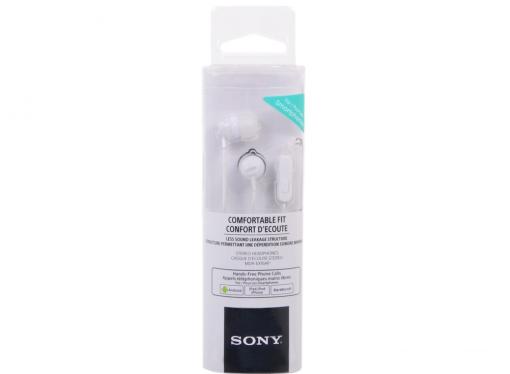 Гарнитура SONY MDR-EX15APW вкладыши, цвет белый