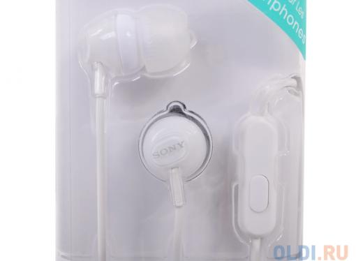 Гарнитура SONY MDR-EX15APW вкладыши, цвет белый