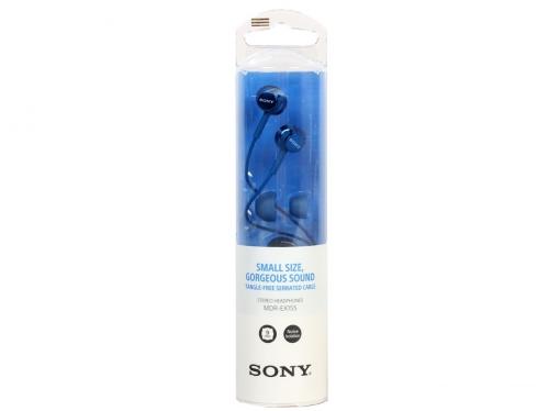 Наушники SONY EX155 вкладыши, цвет синий
