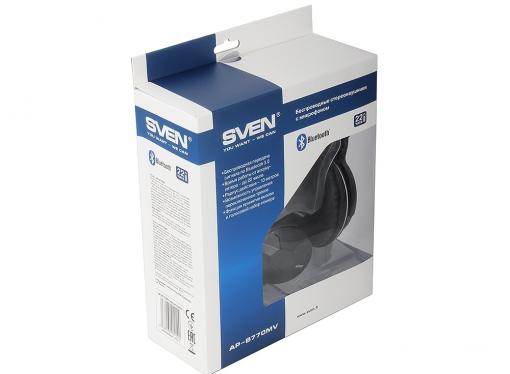 Гарнитура SVEN AP-B770MV наушники: 20 – 22000 микрофон: 100 – 10000  Bluetooth 3.0  до 22 ч