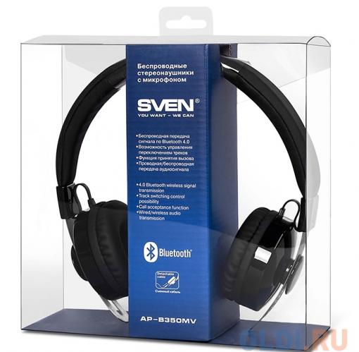 Гарнитура SVEN AP-B350MV, черный (Bluetooth)