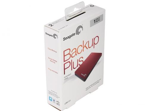 Внешний жесткий диск Seagate Backup Plus Slim 1Tb Red (STDR1000203)