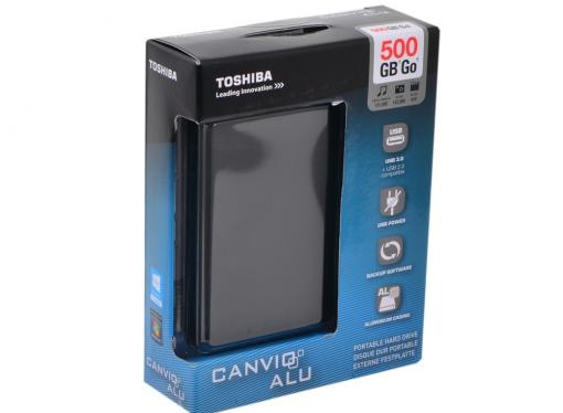 Внешний жесткий диск Toshiba Canvio Alu S3  500Gb Black (HDTH305EK3AA)