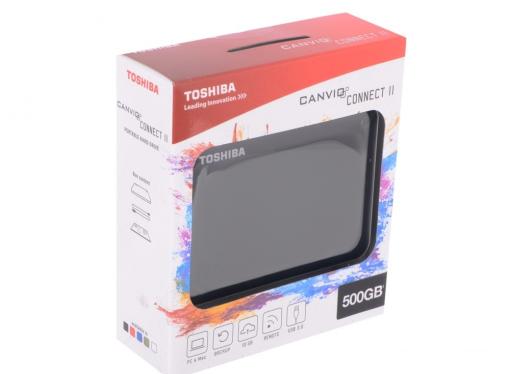 Внешний жесткий диск Toshiba Canvio Connect II  500Gb Black (HDTC805EK3AA)