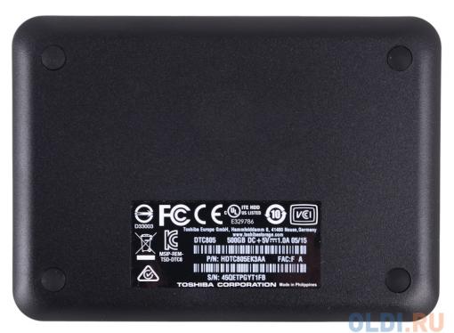 Внешний жесткий диск Toshiba Canvio Connect II  500Gb Black (HDTC805EK3AA)