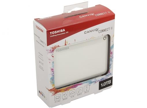 Внешний жесткий диск Toshiba Canvio Connect II 1Tb White (HDTC810EW3AA)