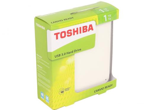 Внешний жесткий диск Toshiba Canvio Ready 1Tb White (HDTP210EW3AA)