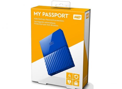 Внешний жесткий диск WD My Passport 4Tb Blue (WDBUAX0040BBL-EEUE)