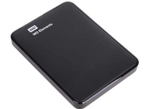 Внешний жесткий диск WD Elements Portable 500Gb Black (WDBUZG5000ABK-WESN)