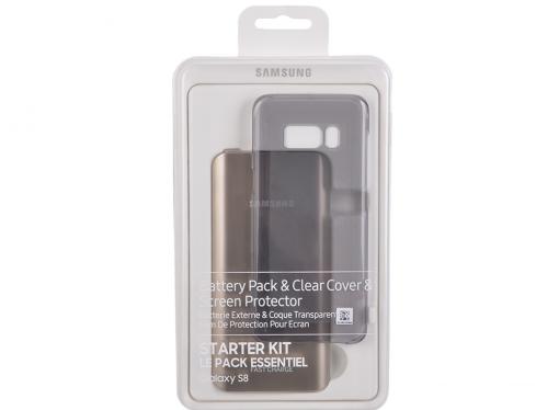 Портативное зарядное устройство Samsung EB-WG95ABBRGRU для Samsung Galaxy S8 + защитная пленка + чехол