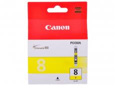 Чернильница Canon CLI-8Y для PIXMA MP800/MP500/iP6600D/iP5200/iP5200R/iP4200/IX5000. Жёлтый. 600 страниц.