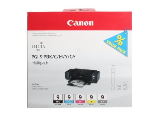 Картридж Canon PGI-9 PBK/C/M/Y/GY для PIXMA Pro9500. Фотокартридж чёрный, голубой, пурпурный, жёлтый, серый.