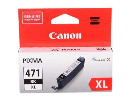 Картридж Canon CLI-471XL BK для MG5740, MG6840, MG7740. Чёрный. 810 страниц.