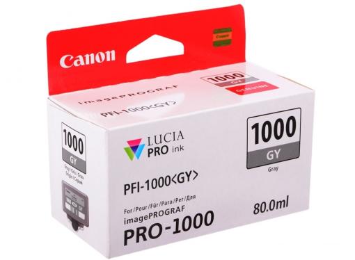 Картридж Canon PFI-1000 GY для  IJ SFP PRO-1000 WFG. Серый. 80 мл.