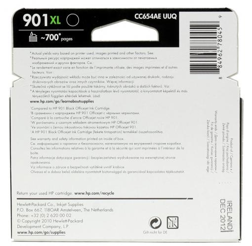 Картридж HP CC654AE (№901XL) черный OJ4580/4660