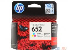 Картридж HP F6V24AE BHK для Deskjet Ink Advantage 1115/2135/3635.  Трёхцветный. 200 страниц. (HP 652)