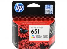 Картридж HP C2P11AE (№651) для DeskJet Ink Advantage 5645, 5575. Цветной. 300 страниц.