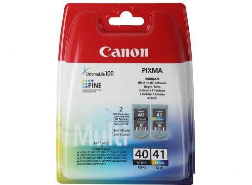 Картридж Canon PG-40/CL-41 для PIXMA MP450/MP170/MP150/iP2200/iP1600/iP6220D/iP6210D/iP22. Чёрный и цветной. 330/310 страниц.