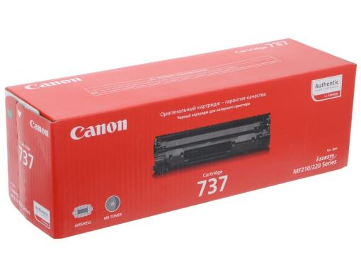 Картридж Canon 737 для MF211/212/216/217/226/229. Черный. 2400 страниц.