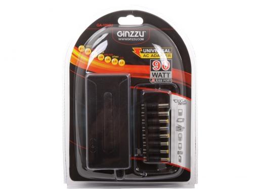 Универсальный адаптер питания для ноутбуков GiNZZU GA-1090U (90W, 2xUSB, 12V-24V, 8 DC-IN)