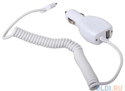Автомобильное зарядное устройсто iBang Skypower - 1002 (Разъем для apple iPad/iPhone + доп. USB выход, 5 В/2100 мА макс. (1600 мА + 500 мА), белый)