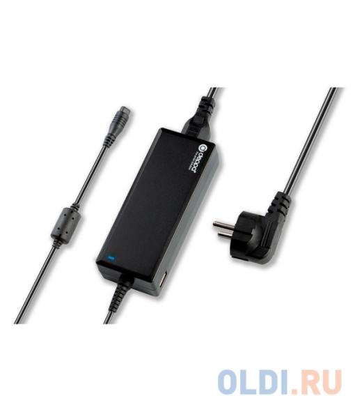 Сетевой адаптер питания Deppa  Slim для ноутбуков, универсальный, 12 коннектеров, 90 Вт, порт USB, 1A, (21103)