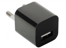 Зарядное устройство/адаптер питания USB от эл.сети Orient PU-2301, выход 5В/1000мА, черный