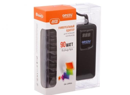 Универсальное сетевое зарядное устройство для ноутбуков GINZZU GA-1290UL Universal LED USB 90 W