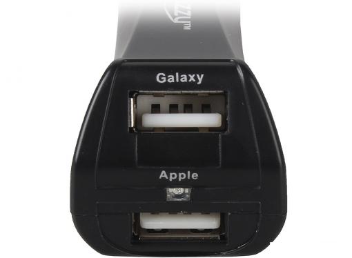 Автомобильное зарядное устройство GINZZU GA-4212UB АЗУ 5В/2.5A, 2хUSB ,для APPLE, Samsung, BlackBerry, HTC, черный