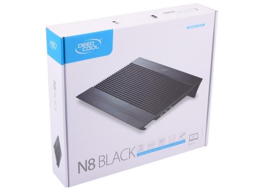 Теплоотводящая подставка под ноутбук DeepCool N8 BLACK (до 17