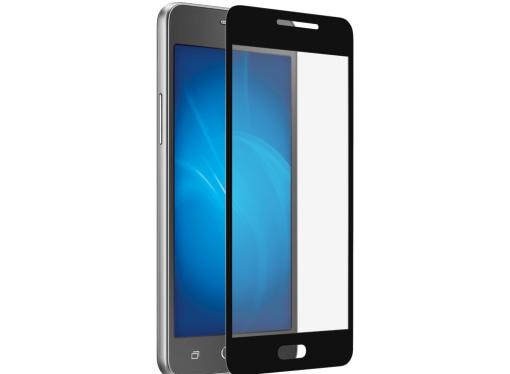 Закаленное стекло с цветной рамкой для Samsung Galaxy J2 Prime/Grand Prime (2016) DF sColor-11 (black)
