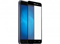 Закаленное стекло с цветной рамкой (fullscreen) для Asus Zenfone 3 (ZE552KL) DF aColor-03 (black)