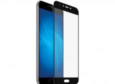 Закаленное стекло с цветной рамкой (fullscreen) для Meizu X/U30 DF mzColor-10 (black)