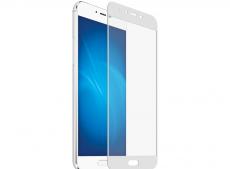 Закаленное стекло с цветной рамкой (fullscreen) для Meizu X/U30 DF mzColor-10 (white)