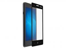 Закаленное стекло с цветной рамкой (fullscreen) для ZTE Blade GF3 DF zColor-05 (black)