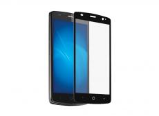 Закаленное стекло с цветной рамкой (fullscreen) для ZTE Blade L5 Plus DF zColor-06 (black)