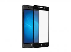 Закаленное стекло с цветной рамкой (fullscreen) для ZTE Blade X3 DF zColor-08 (black)