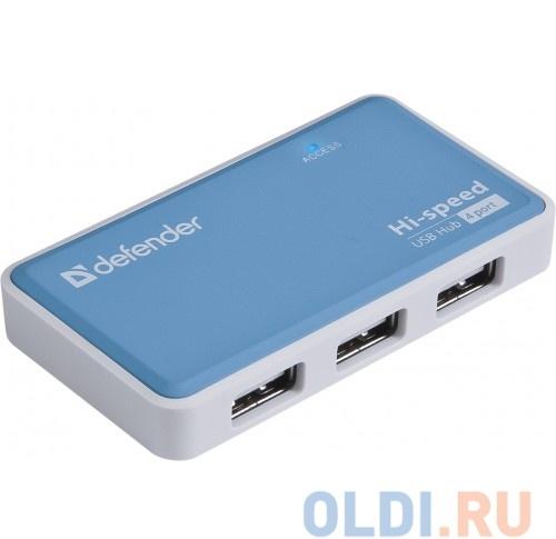 Концентратор USB 2.0 Defender QUADRO POWER (4 порта, БП)