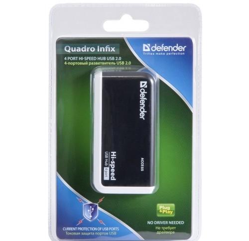 Концентратор USB2.0 HUB Defender QUADRO INFIX 4 порта