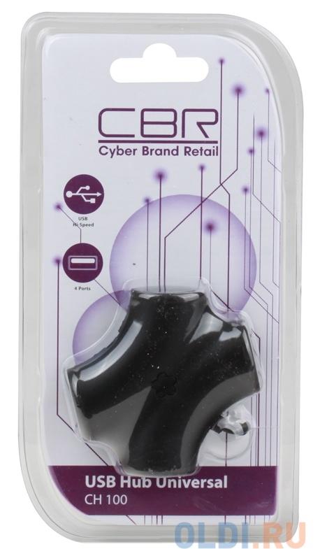 Концентратор USB 2.0 CBR CH-100 Black (4 порта)