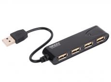 Концентратор USB2.0 HUB 4 порта Ginzzu GR-424UB (4 порта)