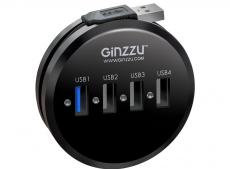 Концентратор USB 3.0/2.0 Ginzzu GR-314UB, 4 порта (1xUSB3.0+3xUSB2.0)