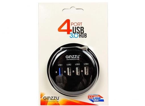 Концентратор USB 3.0/2.0 Ginzzu GR-314UB, 4 порта (1xUSB3.0+3xUSB2.0)