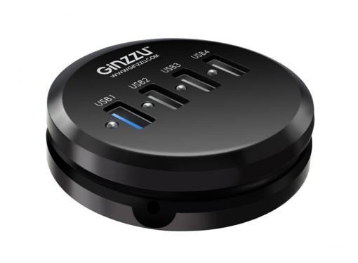Концентратор USB 3.0/2.0 Ginzzu GR-314UB, 4 порта (1xUSB3.0+3xUSB2.0)