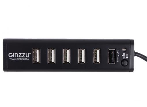 Концентратор USB 3.0/2.0 Ginzzu GR-315UAB, 7 портов (1xUSB3.0+6xUSB2.0)+adp