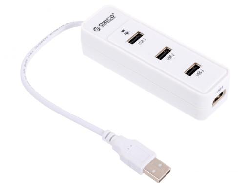Концентратор USB Orico W5PH4-U2 (белый) USB 2.0 x 4